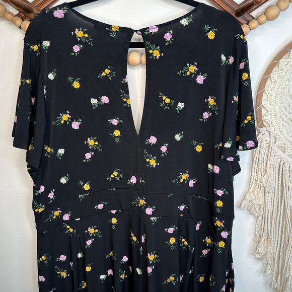 Torrid Black Floral Babydoll Dress - Picture 3 of 5